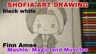 menggambar karakter mashle magic and Muscle Finn Ames part . 2