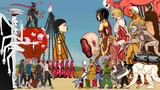 Chainsaw Man vs Gun Devil, Tomato Devil, Darkness Devil, Makima, Power, Eren Yeager, Squid trò chơi +