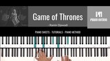 Game of Thrones Main Theme - Ramin Djawadi (Sheet Music - Piano Solo - Piano Cover - Tutorial)