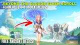 FREE ANCIENT RELICS BEYOND THE CLOUDS ELVEN SCROLL EVENT