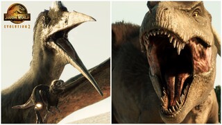 MAMA REX protects her BABIES from Quetzalcoatlus - Jurassic World Evolution 2 [4K]