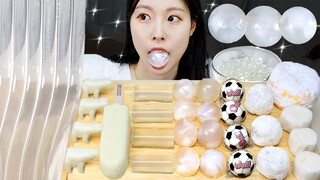 ASMR MUKBANG| 투명 디저트 아이스크림 초콜릿 찹쌀떡 젤리 먹방 & 레시피 DESSERT ICE CREAM MACARONS EATING