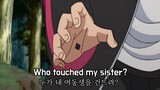you dare  touch Naruto's daughter