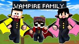 Adopted By A VAMPIRE FAMILY In Minecraft! (Tagalog)