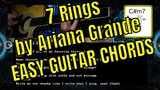 7 Rings by Ariana Grande EASY GUITAR CHORDS ON SCREEN
