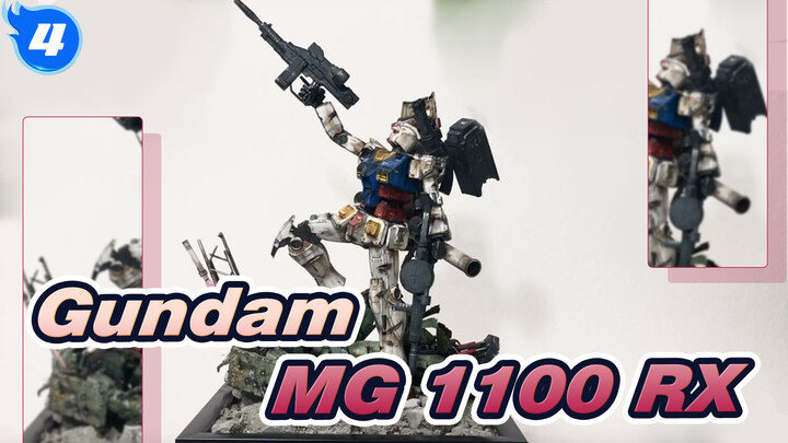 Gundam|[Scenes Production】Making a diorama with 100yen photo frames』MG 1100 RX_4