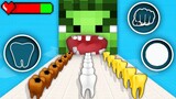 Monster School: Hulk Smile Rush GamePlay Mobile Game Runner Game Max Level LVL - Minecraft Animation