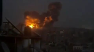 The moment the occupation forces bombed a school for displaced people in the Al-Tuffah  Gaza.