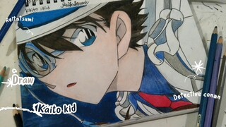 Drawing Kaito kid💙♠️//Kid sih Pencuri yang Handal 🤩//Detective conan