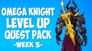 *NEW* OMEGA KNIGHT GOLD SWORD / BACK BLING - WEEK 3 ALL QUEST LOCATIONS (Fortnite Battle Royale)