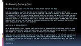 Rv Moving Service Cost