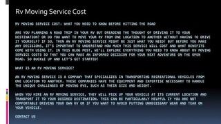 Rv Moving Service Cost