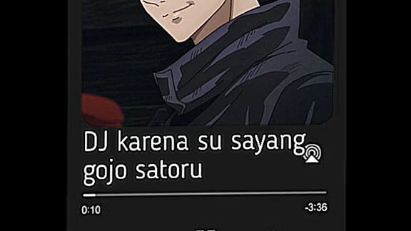gojo satoru nyanyi lagu karena su sayang