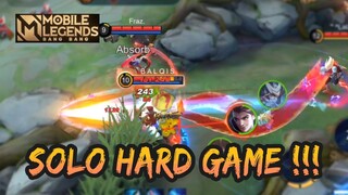 AGGRESSIVE LANCELOT SOLO RANK IN MYTHIC, HARD GAME !!!  | GAMEPLAY #75 | MOBILE LEGENDS BANG BANG