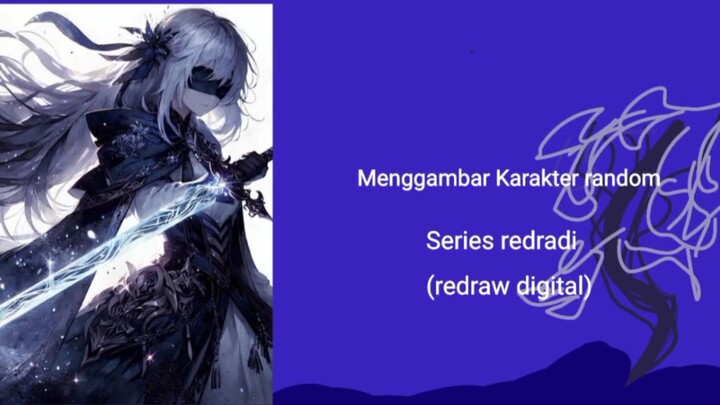 menggambar Karakter dari pinterest | series redradi (redraw digital)