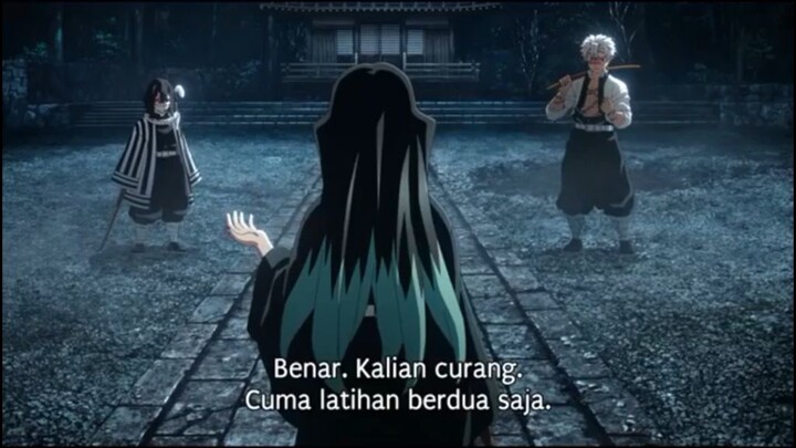 Moment Epic Pilar Ular & Shinazugawa Vs Pilar Kabut Muichiro