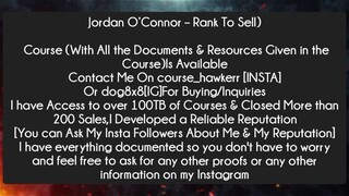 Jordan O’Connor – Rank To Sell Course Download