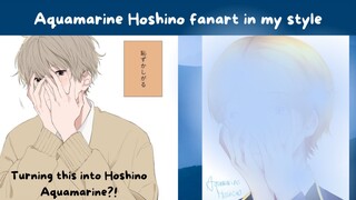 Drawing Aquamarine Hoshino in my style! part.2 SpeedPaint Fanart Aquamarine Hoshino | Oshi no Ko