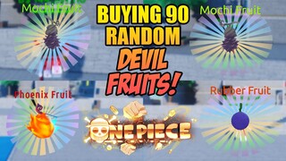 Buying 90 Random Fruits - Too Many Mochi Fruits!? in A One Piece Game