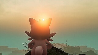 Palu, the sun is setting