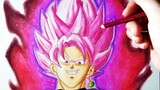 Spanish artist teaches you how to draw Black Goku Super Saiyan Ajin Pink Form!! | Dragon Ball Super
