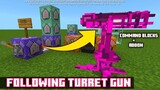 How to make a Following Turret Gun in Minecraft using Command Block and Addon