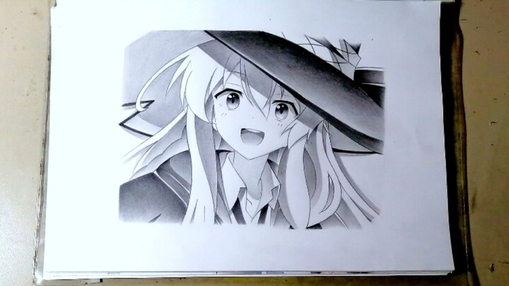 วาดภาพอิเลน่าจากการ์ตูนเรื่อง การเดินทางของคุณแม่มด