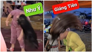 Cười bể bụng: DIVA Cát Thy, Như Ý thử thách Giáng Tiên chơi trò hất tóc | Bánh tráng trộn Cát Thy