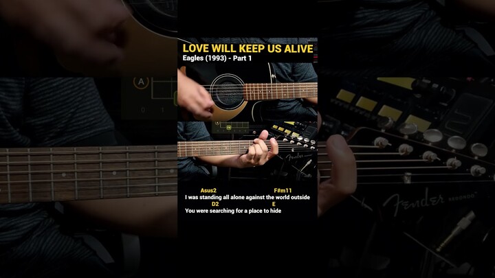 Love Will Keep Us Alive - Eagles (1993) Easy Guitar Chords Tutorial with Lyrics Part 1 SHORTS