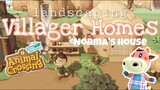 LANDSCAPING VILLAGER HOMES: SPEED BUILD PT 2 // ANIMAL CROSSING NEW HORIZONS