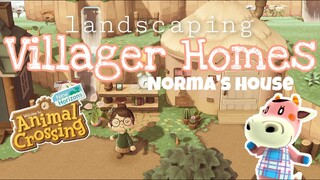 LANDSCAPING VILLAGER HOMES: SPEED BUILD PT 2 // ANIMAL CROSSING NEW HORIZONS