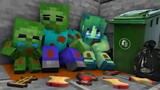 Monster School : POOR ZOMBIE FAMILY - Minecraft Animation