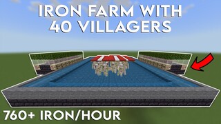 Minecraft Bedrock Iron Farm 1.19 with 40 Villagers