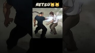 Retsu knocked out Baki👀😲 |Baki Hanma| #anime #animemoments #baki