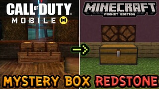 Minecraft PE Redstone สอนสร้าง Mystery Box จาก Call of Duty Mobile โหมด Zombie ไม่ง้อ Addon, Command