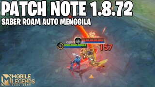 MASHA BUFF, SABER BUFF, JULIAN BUFF, SEMUA TANK DI BUFF, SEMUA ITEM DEFF DI NERF - PATCH NOTE 1.8.72