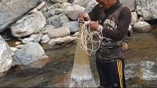 cast net fishing in Nepal | himalayan trout fishing | asala fishing |