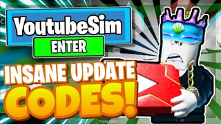 *JULY 2021* ALL NEW *INSANE* UPDATE OP CODES! Roblox Youtube Simulator