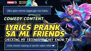 Lyrics Prank in MLBB