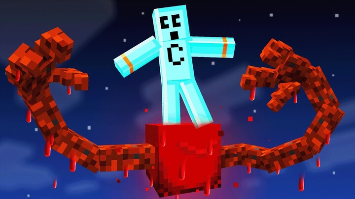 Minecraft but there's only One Blood Block