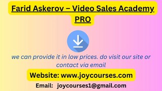 Farid Askerov – Video Sales Academy PRO