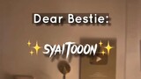 Dear bestie