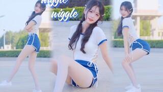 【竖屏】软香系～渐变蓝丝连体衣💦wiggle wiggle