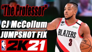 CJ McCollum Jumpshot Fix NBA2K21 with Side-By-Side Comparison