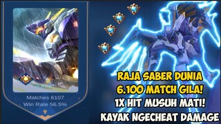 INI RAJA SABER TERGILA 6000 MATCH DAMAGE NYA KAYAK NGECHEAT 1X HIT MATI! TOP1GLOBAL SABER