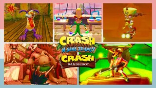 💥 All Boss Fights & Movie Cutscenes In Crash Bandicoot N. Sane Trilogy (1st Game, Nintendo Switch)