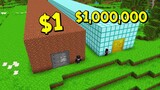 ถ้าเกิด!? บ้านตู้เซฟคนจน $1 เหรียญ VS บ้านตู้เซฟคนรวย $1,000,000 เหรียญ - Minecraft ไทย