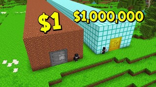 ถ้าเกิด!? บ้านตู้เซฟคนจน $1 เหรียญ VS บ้านตู้เซฟคนรวย $1,000,000 เหรียญ - Minecraft ไทย