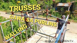 INSTALLATION WALL FRAMING STEEL TRUSSES DESIGN FOR  STORE ROOF IN PHILIPPINES  |  TIMELAPSE