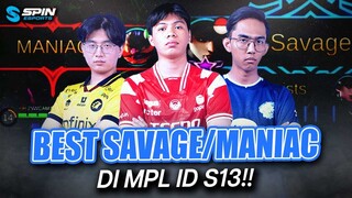 ALL MANIAC AND SAVAGE MPL ID SEASON 13! KING BRANZ! RRQ SKYLAR CARRY!